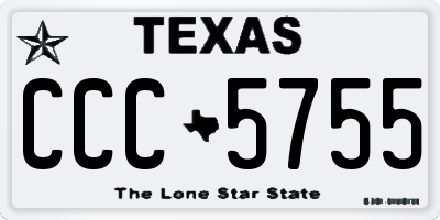 TX license plate CCC5755