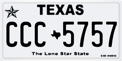 TX license plate CCC5757