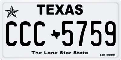 TX license plate CCC5759