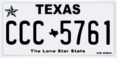 TX license plate CCC5761