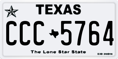 TX license plate CCC5764