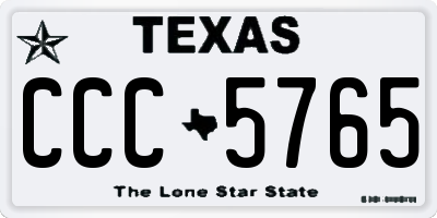 TX license plate CCC5765