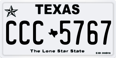 TX license plate CCC5767