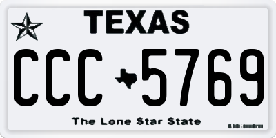 TX license plate CCC5769