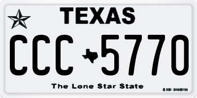 TX license plate CCC5770