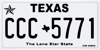 TX license plate CCC5771