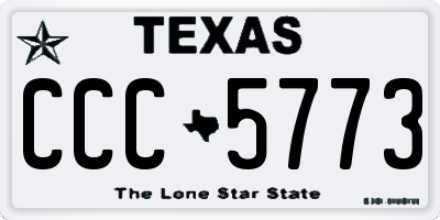 TX license plate CCC5773
