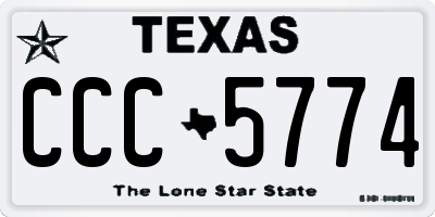 TX license plate CCC5774