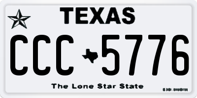 TX license plate CCC5776