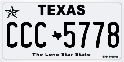 TX license plate CCC5778
