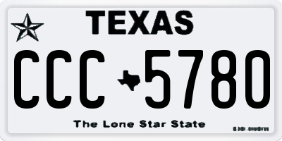 TX license plate CCC5780