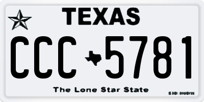 TX license plate CCC5781