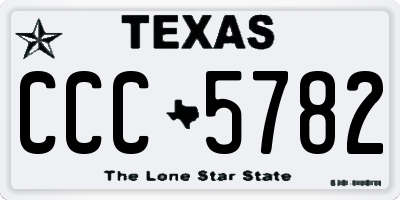 TX license plate CCC5782