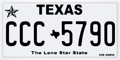TX license plate CCC5790