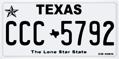 TX license plate CCC5792