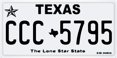 TX license plate CCC5795
