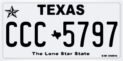 TX license plate CCC5797