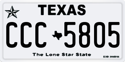 TX license plate CCC5805