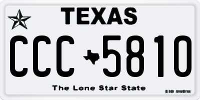 TX license plate CCC5810