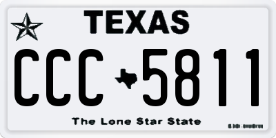 TX license plate CCC5811