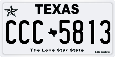 TX license plate CCC5813
