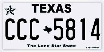 TX license plate CCC5814