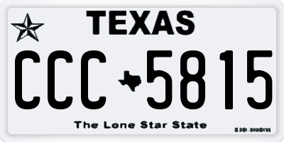 TX license plate CCC5815