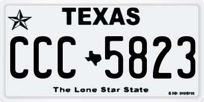 TX license plate CCC5823
