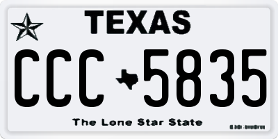 TX license plate CCC5835