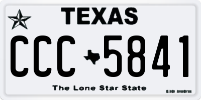 TX license plate CCC5841