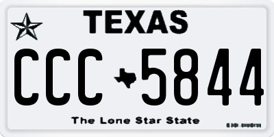 TX license plate CCC5844