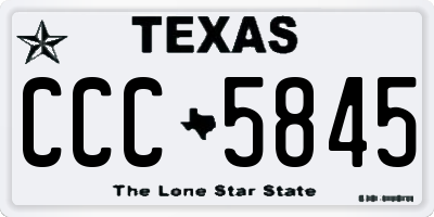 TX license plate CCC5845