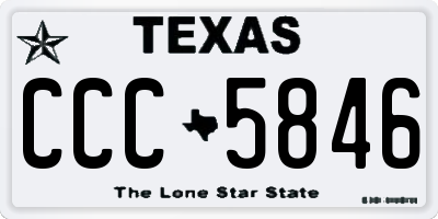 TX license plate CCC5846