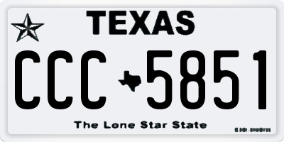 TX license plate CCC5851