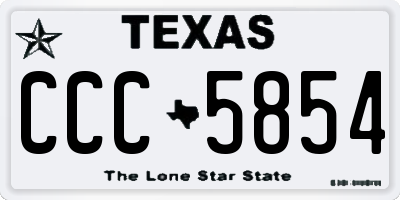 TX license plate CCC5854