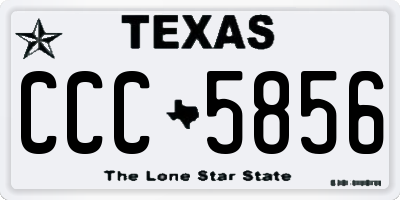 TX license plate CCC5856