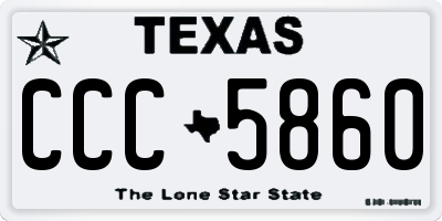 TX license plate CCC5860