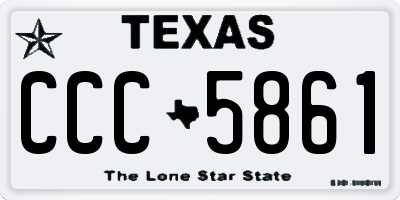 TX license plate CCC5861