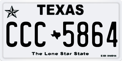 TX license plate CCC5864