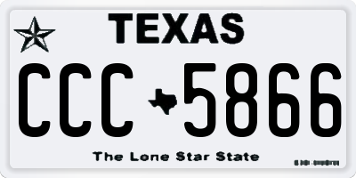 TX license plate CCC5866