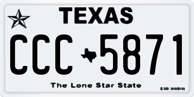 TX license plate CCC5871