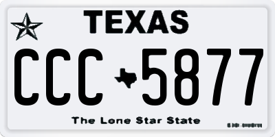 TX license plate CCC5877