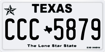 TX license plate CCC5879