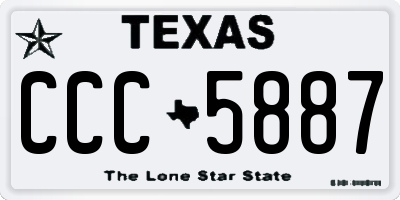 TX license plate CCC5887
