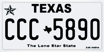TX license plate CCC5890