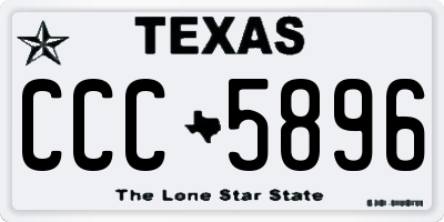 TX license plate CCC5896