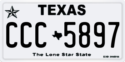 TX license plate CCC5897
