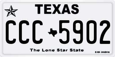 TX license plate CCC5902