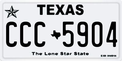 TX license plate CCC5904