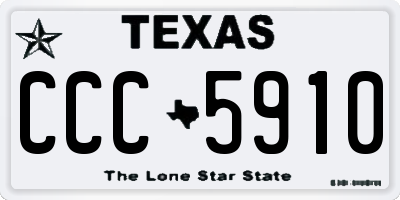 TX license plate CCC5910